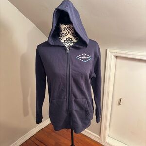 Quicksilver double sided print zip up Hoodie Youth Size L (14-16) surf skate